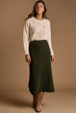 Mujer Polín Et Moi Jerséis>Jersey bordados Lurex crudo