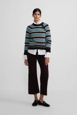 Mujer Silbon Jerséis>Jersey botones rayas