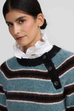 Mujer Silbon Jerséis>Jersey botones rayas