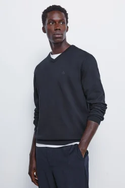 Hombre Springfield Jerséis>Jersey básico cuello pico