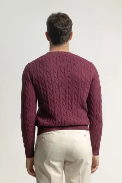 Hombre PuroEGO Jerséis>Jersey cable knit algodón