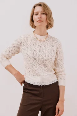 Mujer Cortefiel Jerséis>Jersey calado combinado