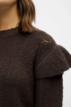 Mujer Object Jerséis>Jersey calado volantes