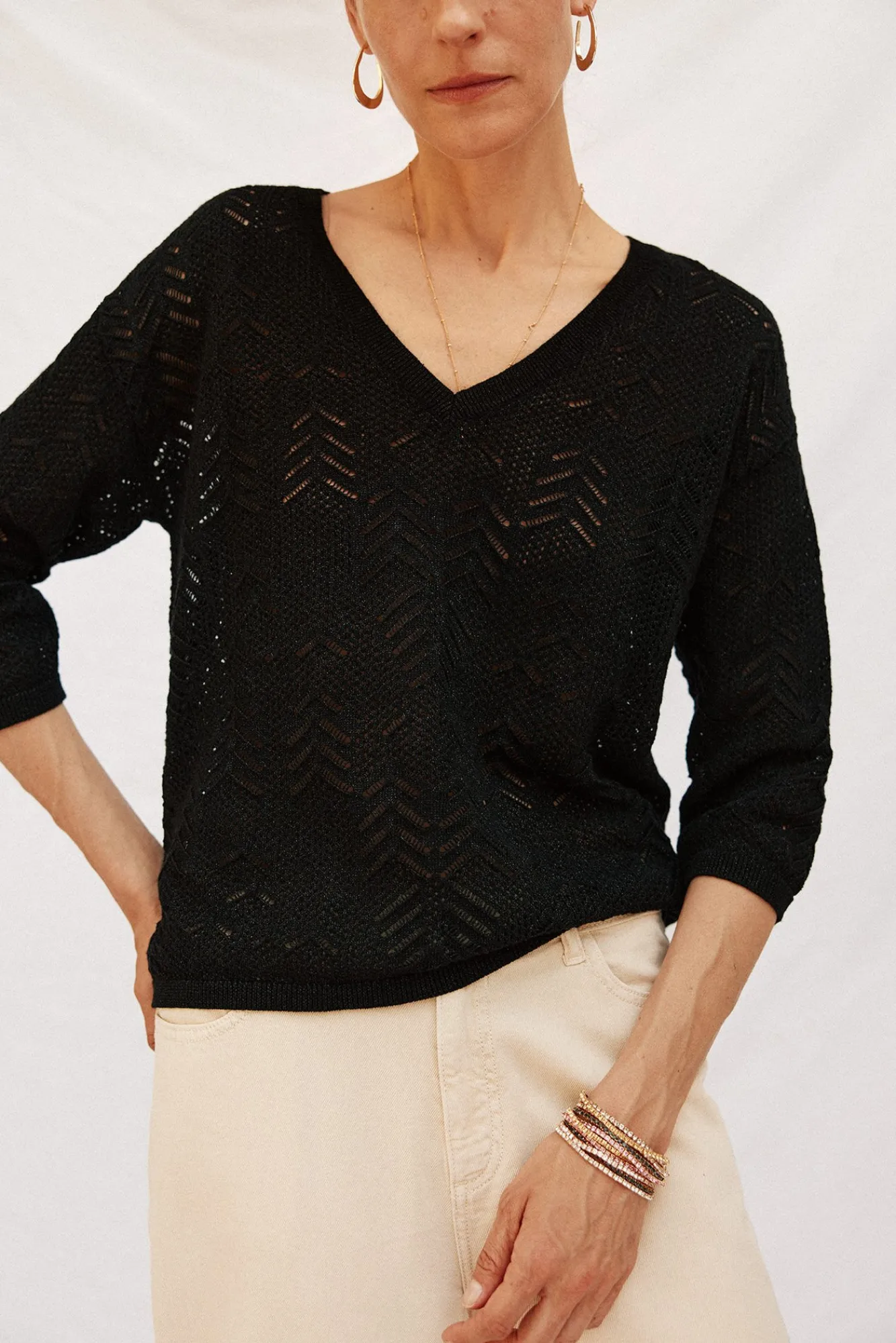 Mujer Cortefiel Jerséis>Jersey calados lurex