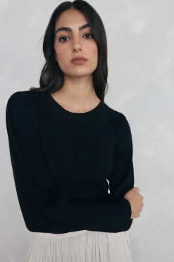 Mujer Pedro del Hierro Jerséis>Jersey canalé manga abullonada