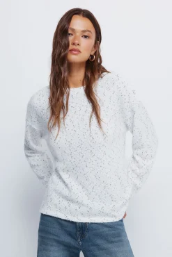 Mujer Springfield Blusas>Jersey chenilla botones hombro