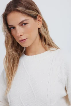 Mujer Springfield Jerséis>Jersey chenilla cable knit