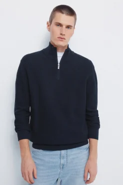 Hombre Springfield Jerséis>Jersey cremallera liso