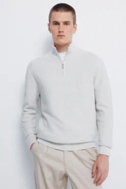 Hombre Springfield Jerséis>Jersey cremallera liso