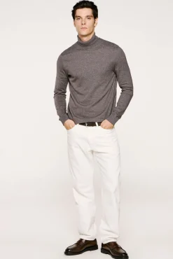 Hombre Selected Jerséis>Jersey cuello alto algodón orgánico