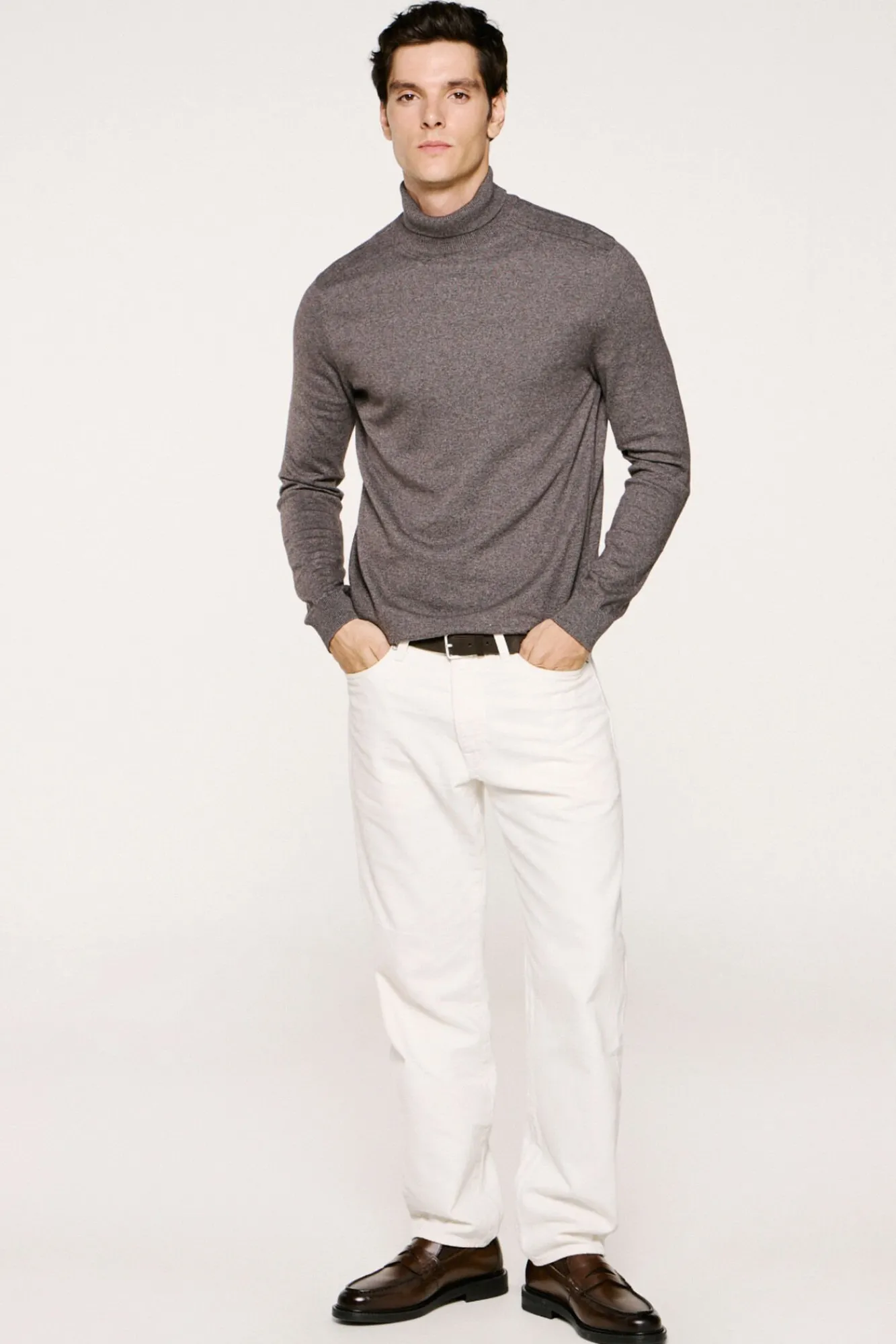 Hombre Selected Jerséis>Jersey cuello alto algodón orgánico