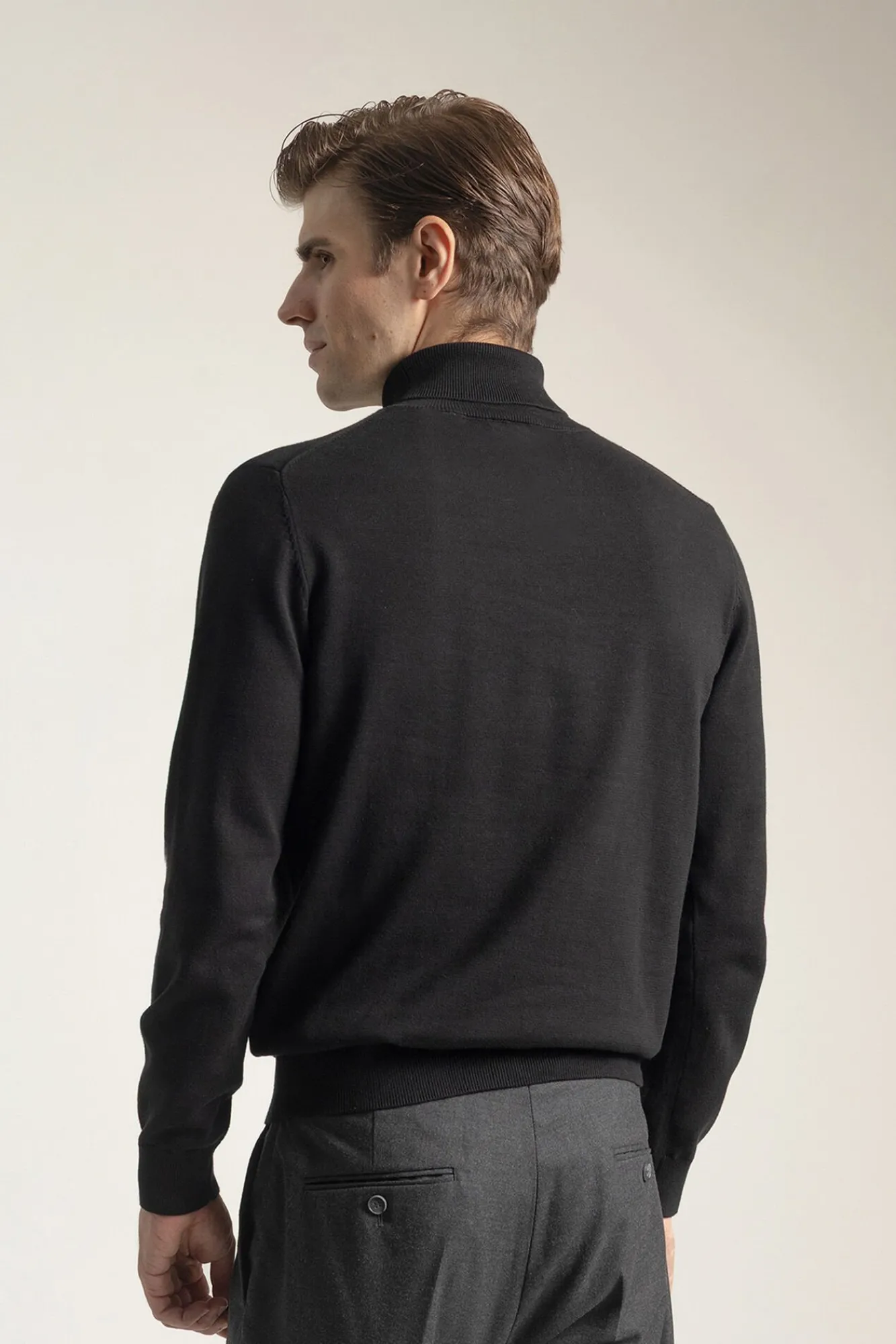 Hombre PuroEGO Jerséis>Jersey cuello alto algodón