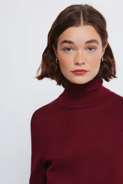 Mujer Springfield Jerséis>Jersey cuello alto botones puños