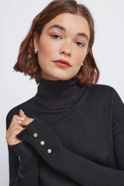 Mujer Springfield Jerséis>Jersey cuello alto botones puños