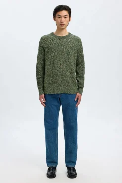 Hombre Selected Jerséis>Jersey cuello caja 100% algodón orgánico