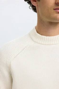 Hombre Selected Jerséis>Jersey cuello mock 100% algodón orgánico.