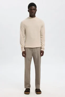 Hombre Selected Jerséis>Jersey cuello mock 100% lana merino.