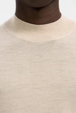 Hombre Selected Jerséis>Jersey cuello mock 100% lana merino.