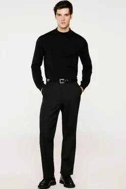 Hombre Selected Jerséis>Jersey cuello mock 100% lana merino.