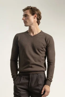 Hombre PuroEGO Jerséis>Jersey cuello pico algodón