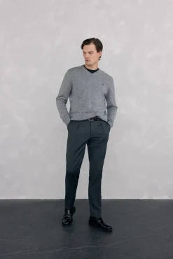 Hombre Pedro del Hierro Jerséis>Jersey cuello pico lana merino y cashmere