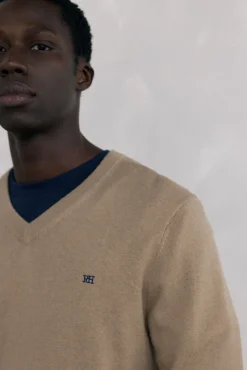 Hombre Pedro del Hierro Jerséis>Jersey cuello pico lana merino y cashmere