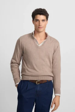 Hombre Silbon Jerséis>Jersey cuello pico retro