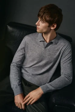 Hombre OOTO Jerséis>Jersey cuello polo algodón