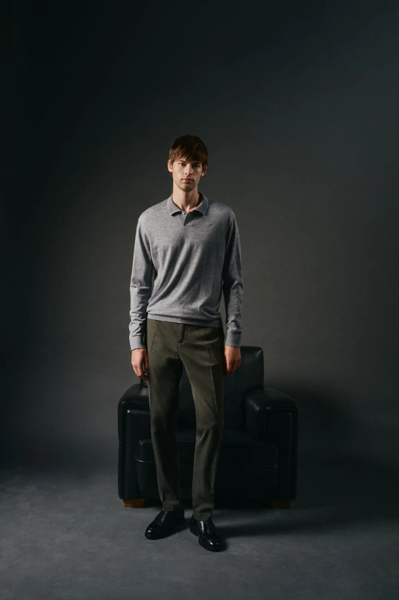 Hombre OOTO Jerséis>Jersey cuello polo algodón