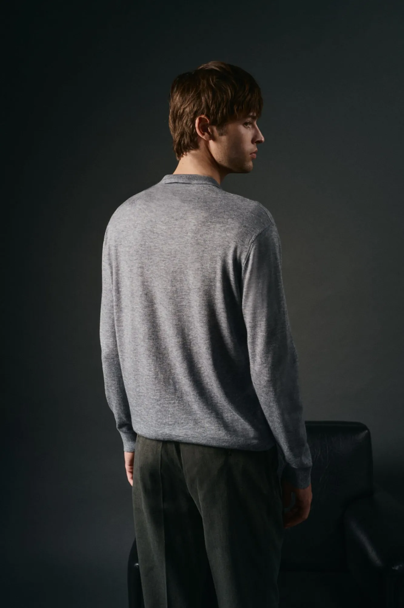 Hombre OOTO Jerséis>Jersey cuello polo algodón