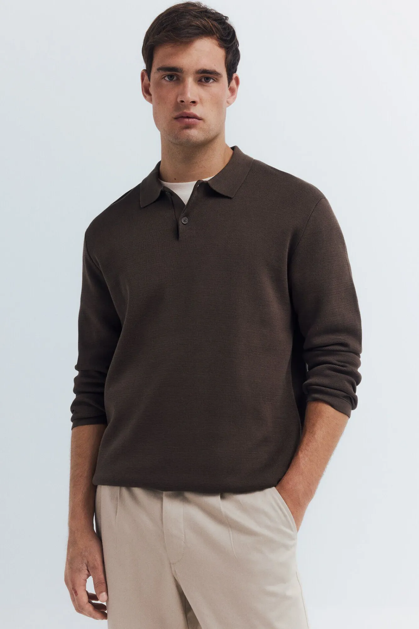 Hombre Springfield Jerséis>Jersey cuello polo botones