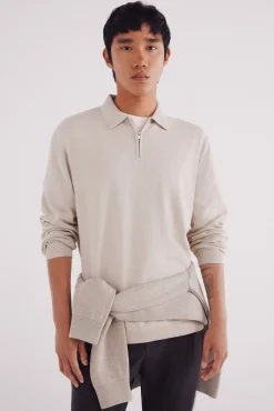 Hombre Springfield Jerséis>Jersey cuello polo cremallera