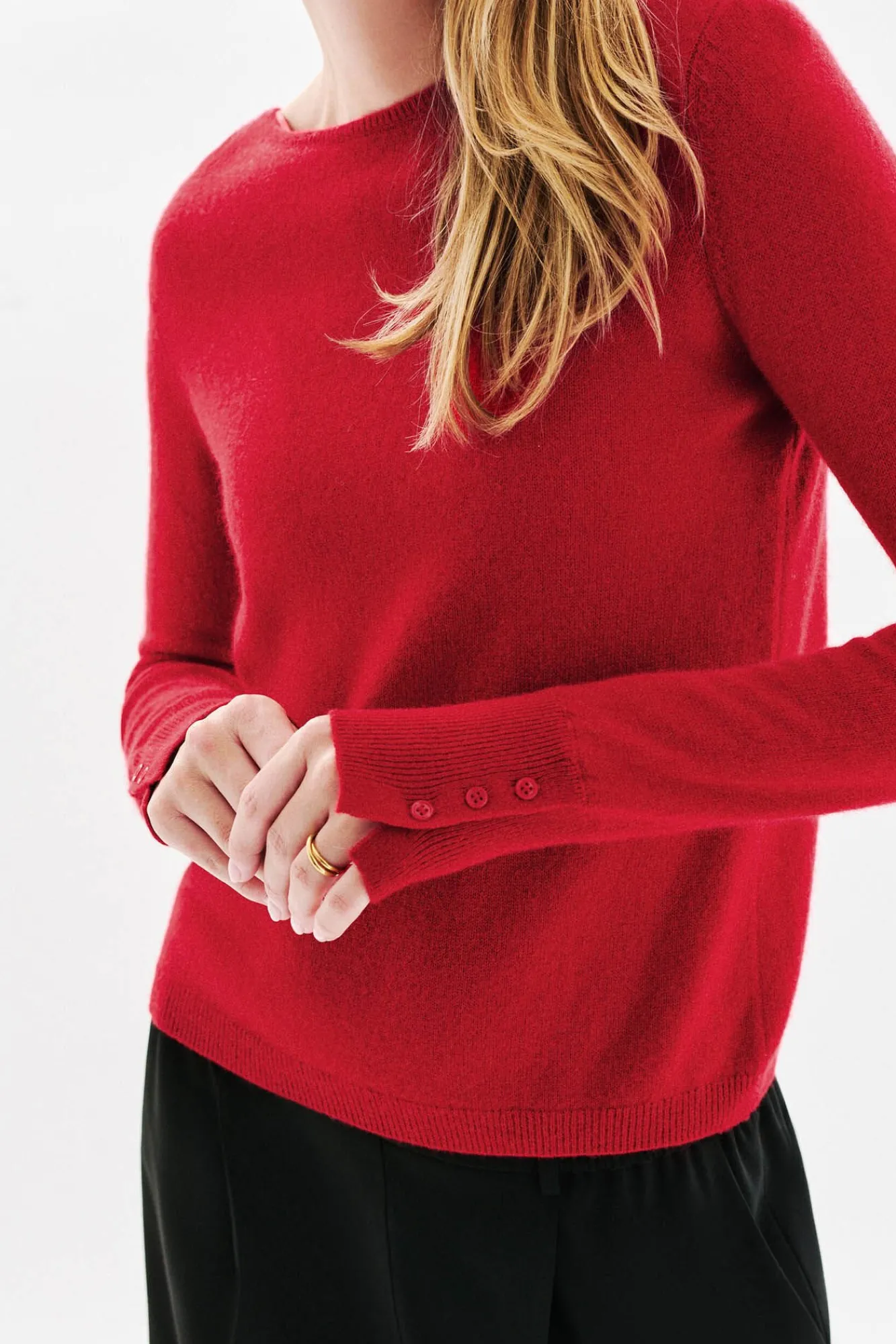 Mujer Caroll Jerséis>Jersey cuello redondo 100% cachemir