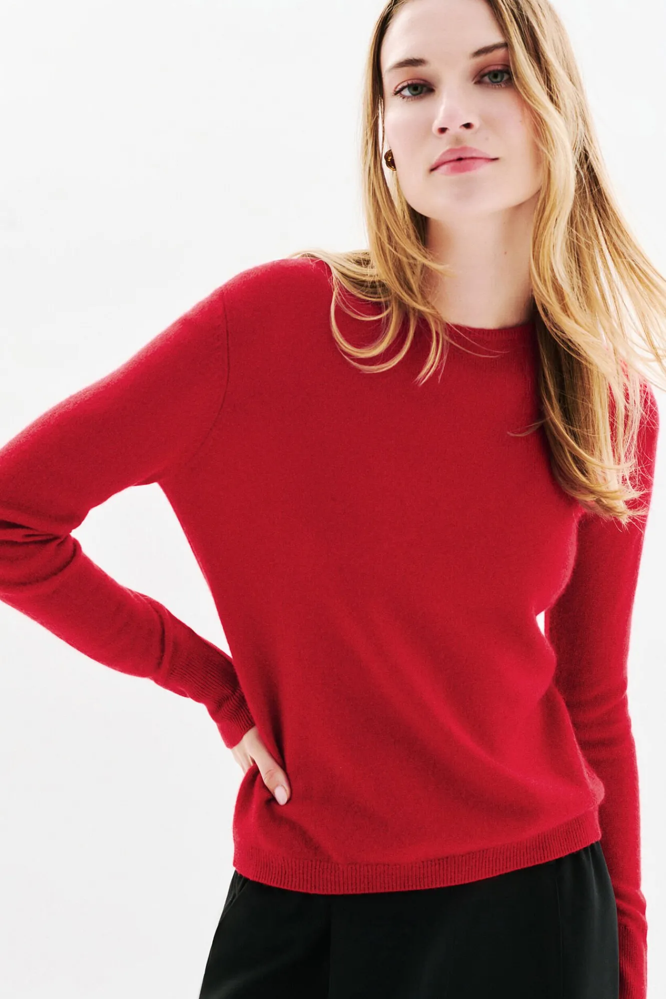 Mujer Caroll Jerséis>Jersey cuello redondo 100% cachemir