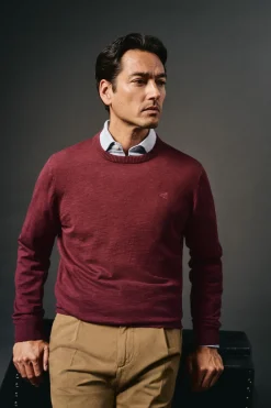 Hombre OOTO Jerséis>Jersey cuello redondo algodón