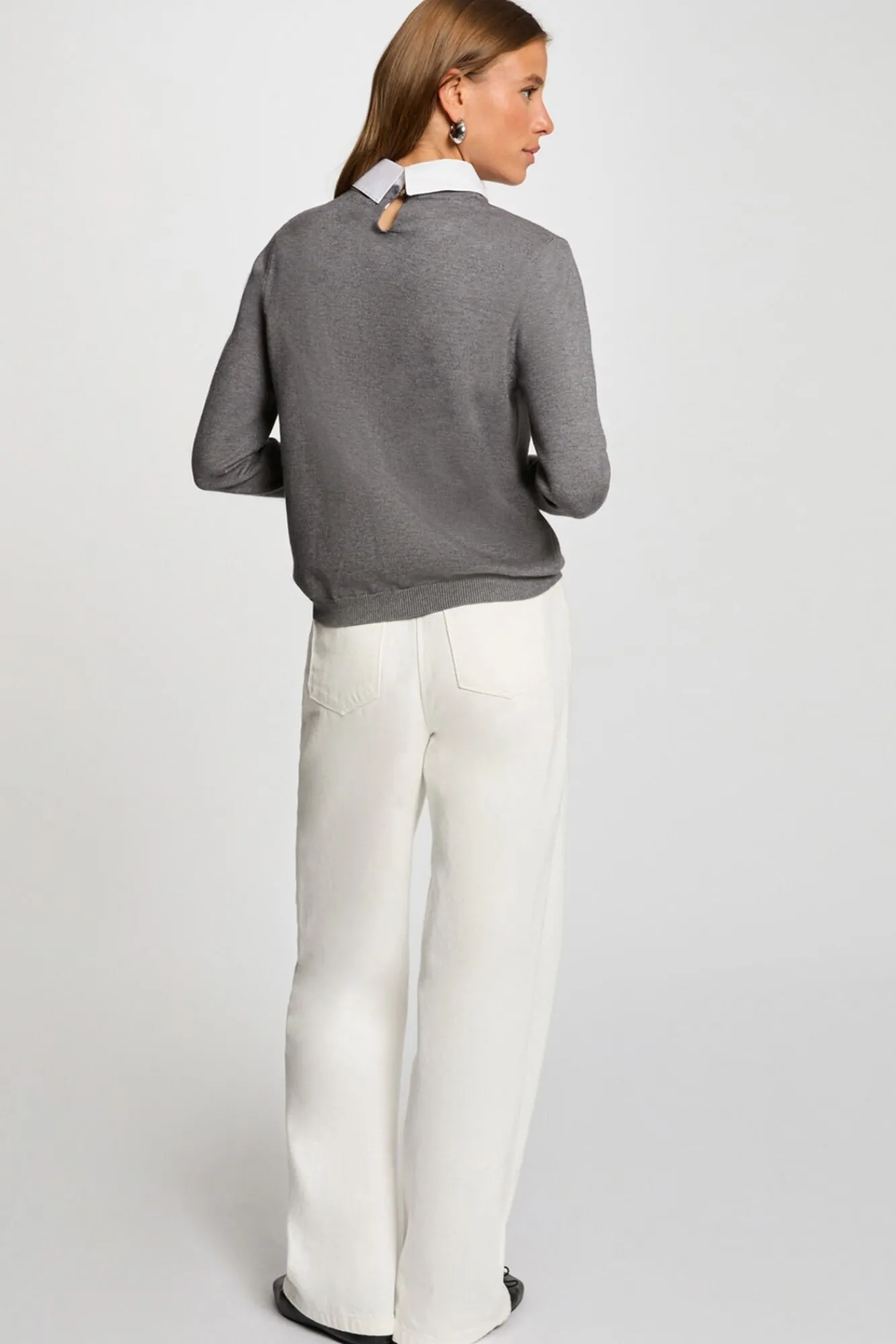 Mujer Morgan Jerséis>Jersey cuello tipo camisa