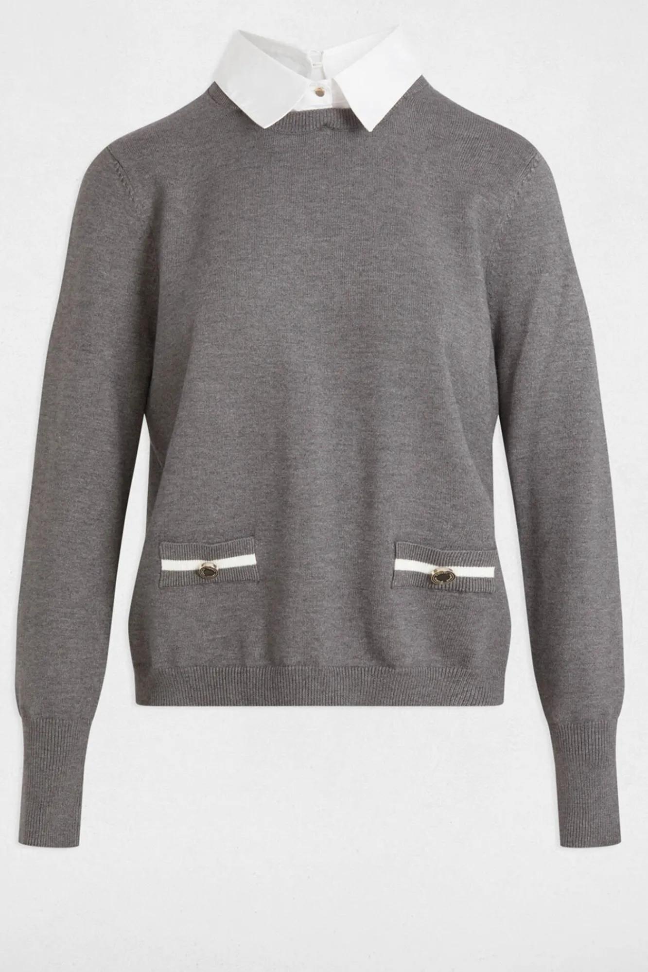 Mujer Morgan Jerséis>Jersey cuello tipo camisa