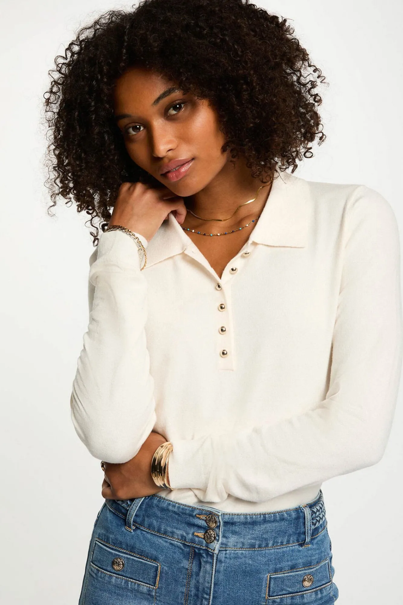 Mujer Morgan Jerséis>Jersey cuello tipo polo