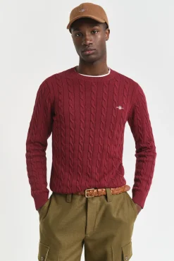 Hombre Gant Jerséis>Jersey de algodón con cuello redondo