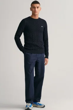 Hombre Gant Jerséis>Jersey de algodón con cuello redondo