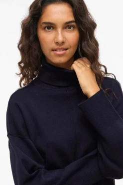 Mujer Vila Jerséis>Jersey de cuello vuelto con viscosa