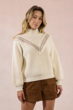 Mujer Molly Bracken Jerséis>Jersey de manga larga detalle bordado