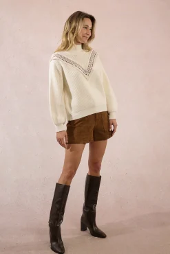 Mujer Molly Bracken Jerséis>Jersey de manga larga detalle bordado