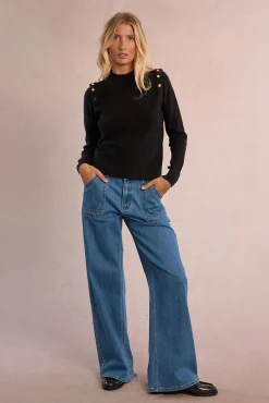 Mujer Molly Bracken Jerséis>Jersey de manga larga detalle abalorios