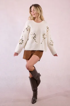 Mujer Molly Bracken Jerséis>Jersey de manga larga detalle flores