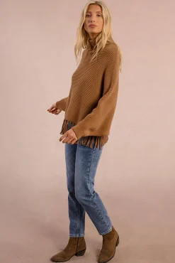 Mujer Molly Bracken Jerséis>Jersey de manga larga detalle flecos