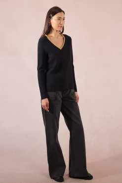 Mujer Molly Bracken Jerséis>Jersey de manga larga ribete dorado