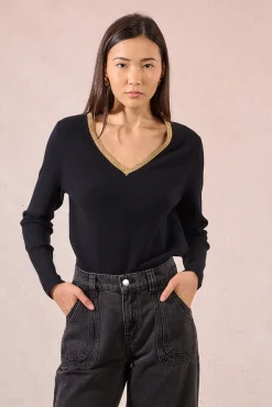 Mujer Molly Bracken Jerséis>Jersey de manga larga ribete dorado