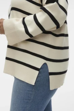 Mujer Vero Moda Curve Jerséis>Jersey de manga larga y cuello pico Curve