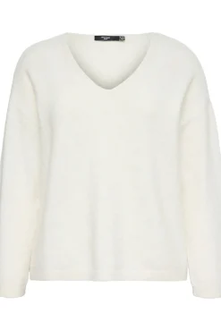 Mujer Vero Moda Curve Jerséis>Jersey de manga larga y cuello pico talla grande